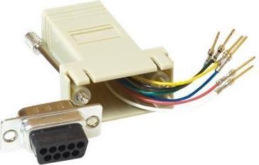 Actual product image ACT Modular Adapter D-sub/RJ-12 09-Sub-D RJ-45 Gray Cable interface/adapter