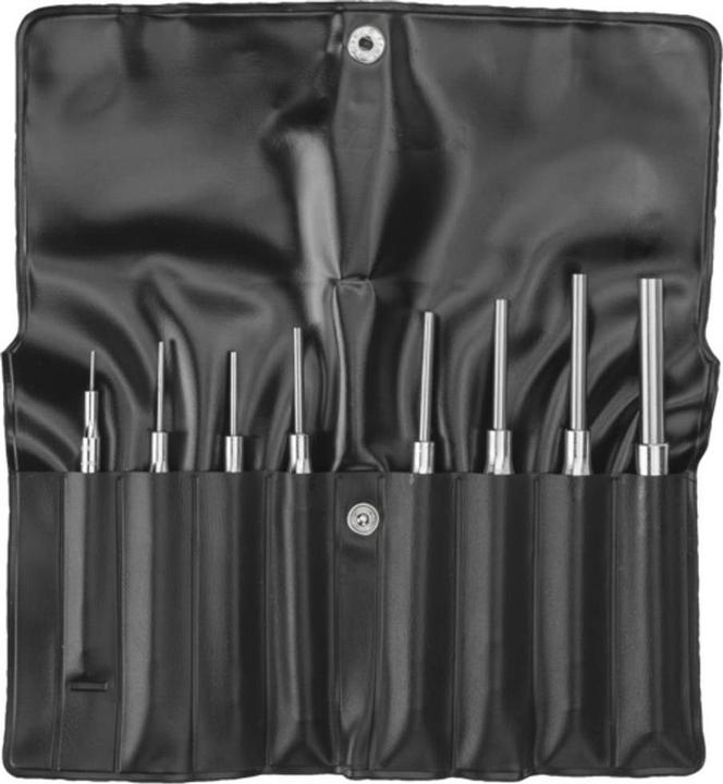 Actual product image Bahco Split pin driver set with knurled guide bush - 8-piece set in plastic bag