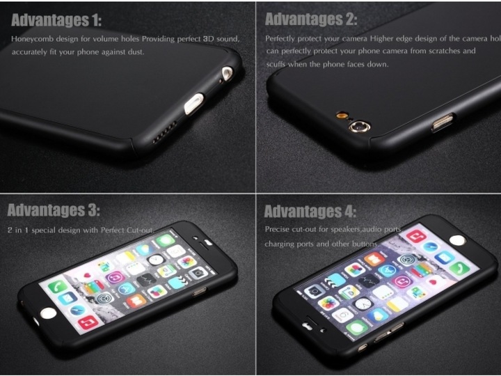 Actual product image Floveme 360 degree bulletproof glass case iPhone 6/6S all-round protection (1 Piece, Apple iPhone 6s)
