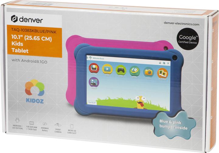 Actual product image Denver Taq-10383K (WLAN only, 10.10", 16 GB, Blue, Pink)