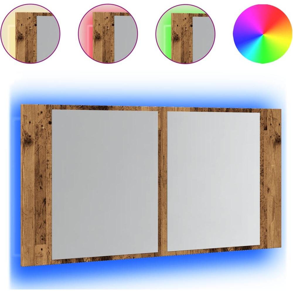 Thumbnail - VidaXL, Spiegelschrank, LED-Spiegelschrank -Optik (90 x 12 x 45 cm)