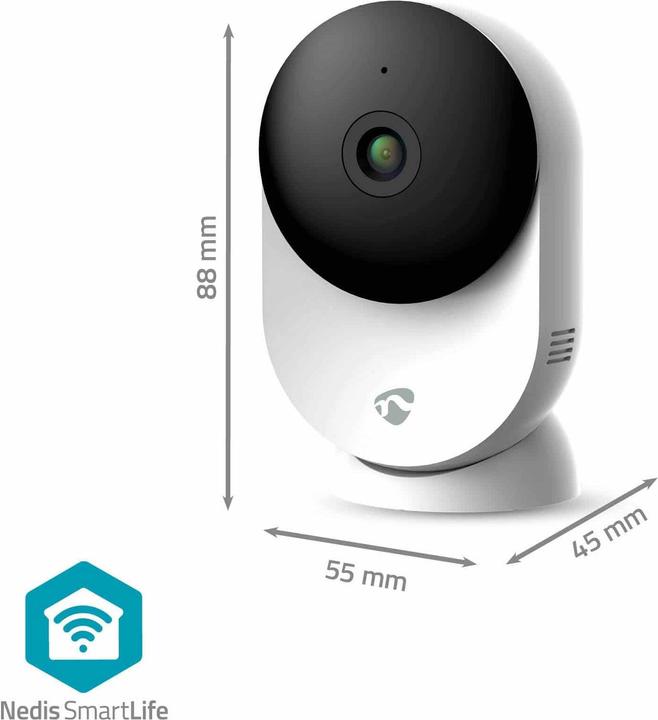 Actual product image Nedis SmartLife indoor camera | Wi-Fi | 3MP Full HD 1296p | Cloud storage (optional) / microSD (not en (2304 x 1296 Pixels)