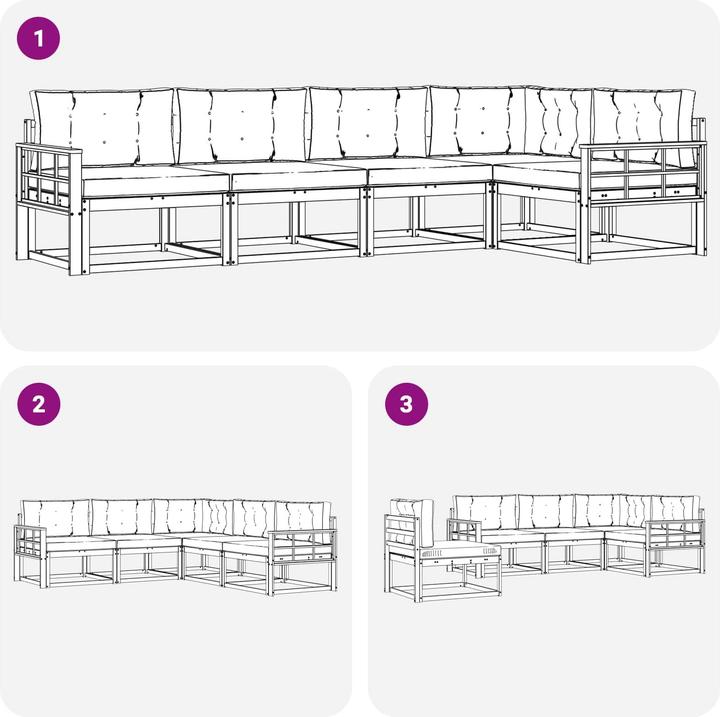 Produktbild vidaXL Gartenmöbel Set