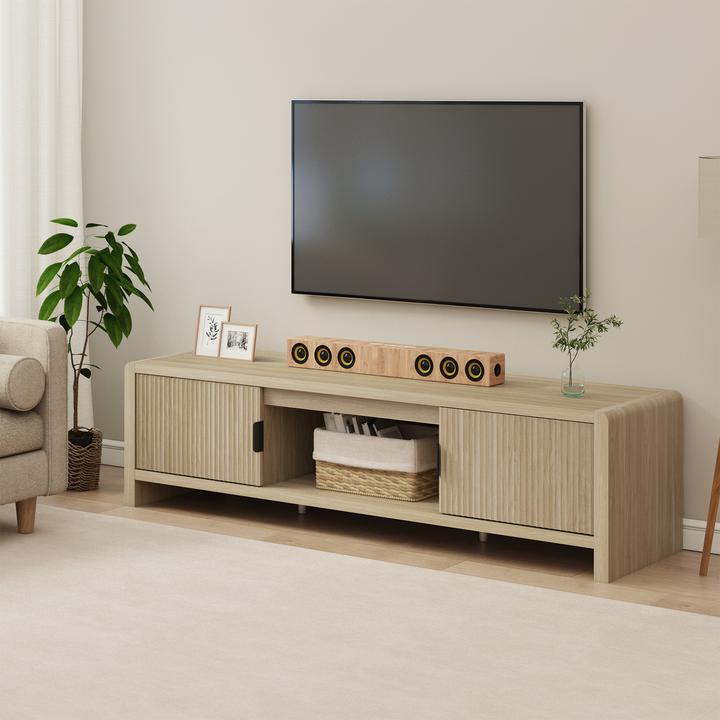 Actual product image En.Casa Fernsehschrank Lukkodso 150x40x40 cm Eicheoptik (150 x 40 x 40 cm)