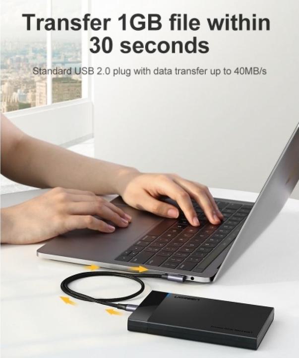Image du produit Ugreen USB C – USB C (2 m, USB 2.0)