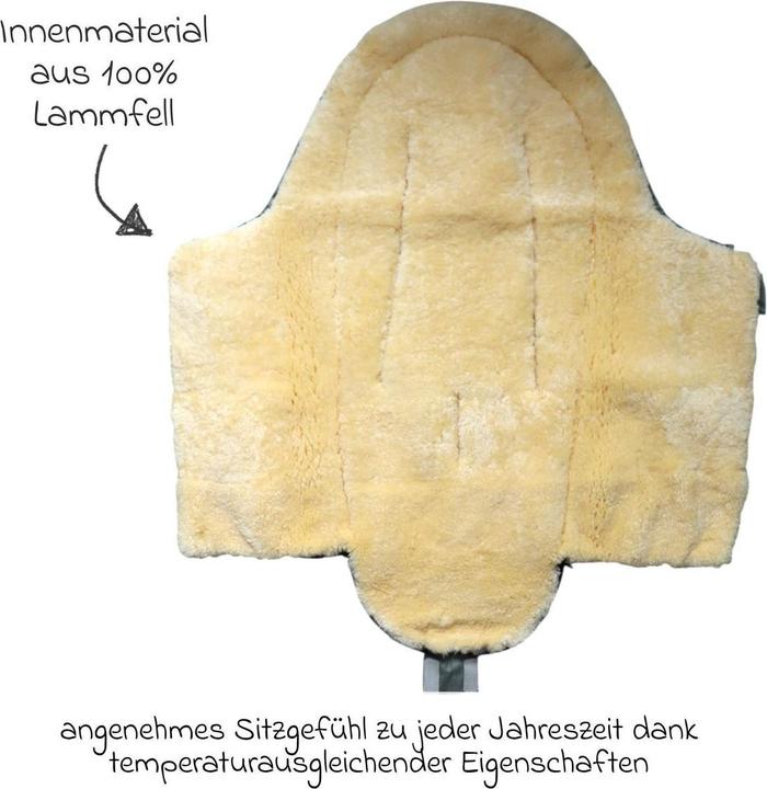 Produktbild Kaiser Baby Kaiser Babyschalen Fusssack aus Lammfell Naadja, salbei green/grey