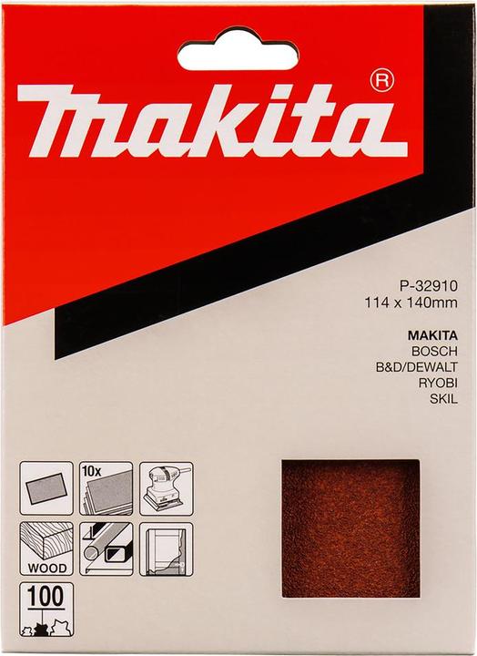 Immagine prodotto Makita Carta abrasiva 114x140mm K100 (100)