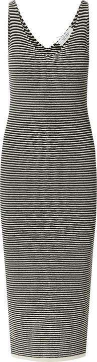 Image du produit Comma Kleid Strickkleid aus Baumwolle mit Streifen (46)
