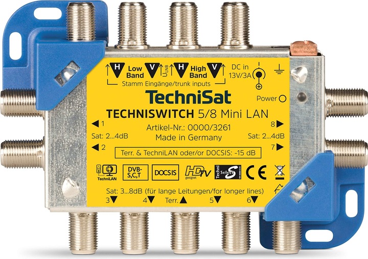 Produktbild TechniSat 0000/3261 Switch5/8miniLAN Multischalter LAN (Multischalter)