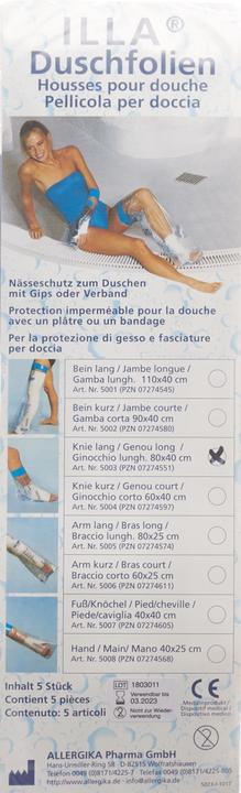 Produktbild Illa Dusch Schutzfolie 80x40cm Fuss Knie (Duschen / Baden)