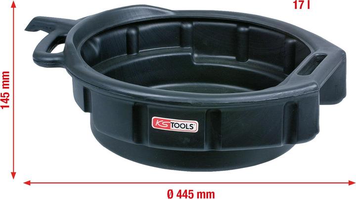 Actual product image KS Tools Oil drip pan 17 liters.Ø 445mm