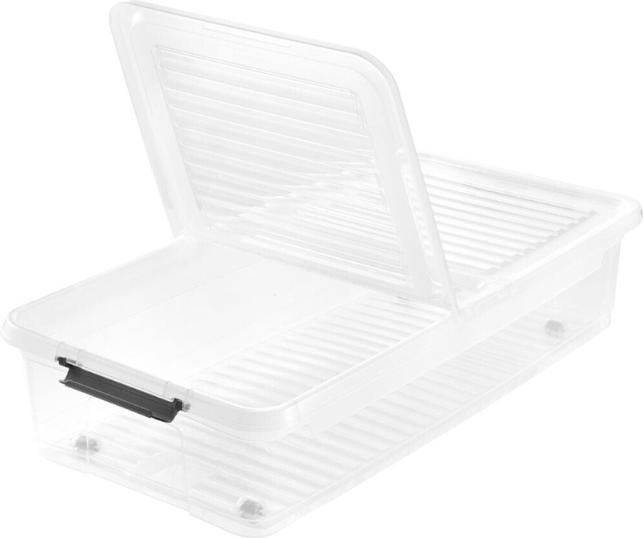 Produktbild keeeper Unterbettbox leo, 53 Liter, transparent Material: PP, Masse: (B)580 x (T)770 x (H)160 mm (53 l)