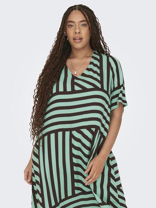 Produktbild Only Locker geschnitten V-Ausschnitt Midikleid Kleid (46)