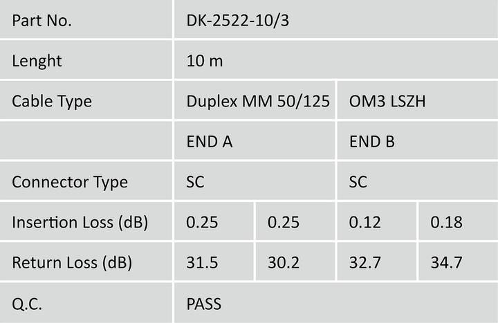 Immagine prodotto Digitus Cavo in fibra ottica (CAT7, 10 m)