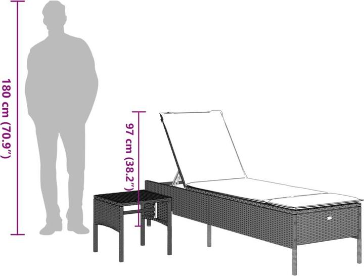 Immagine prodotto vidaXL Sonnenliege (55 cm)