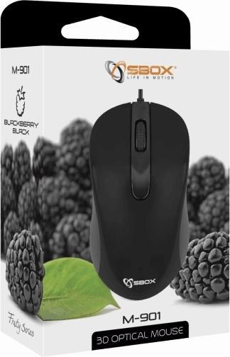 Image du produit Sbox Souris optique M-901 noire (Filaire)