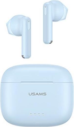 Usams Słuchawki Bluetooth 5.3 TWS US Series Dual mic bezprzewodowe niebieskie/blue BHUUS03 (ANC, 35 h, Kabellos)