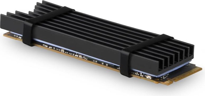 Actual product image Axagon CLR-M2L6 passive M.2 SSD heatsink - 2280, 6 mm height, aluminium