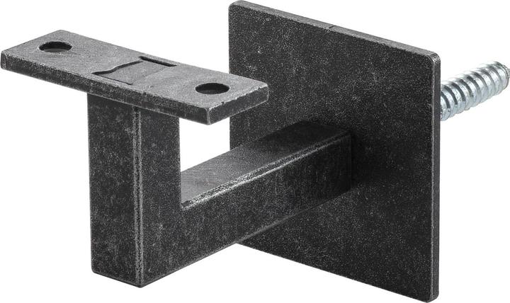 Halcö Support de main courante avec fixation par vis,distance du mur 78 mm,acier passivé noir