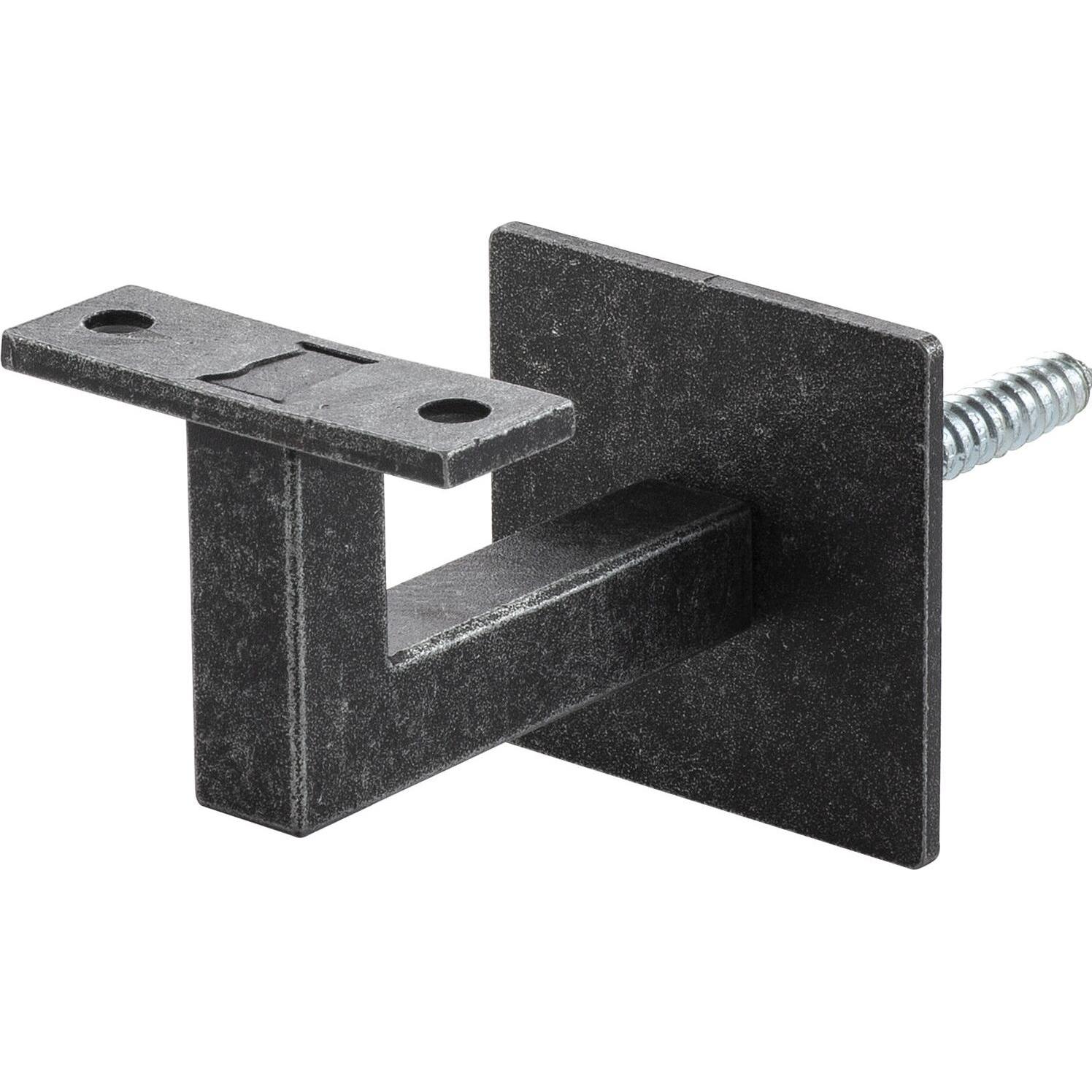 Halcö, Türbeschlag + Scharnier, Handlaufträger mit Schraubbefestigung,Wandabstand 78 mm,Stahl schwarz passiviert