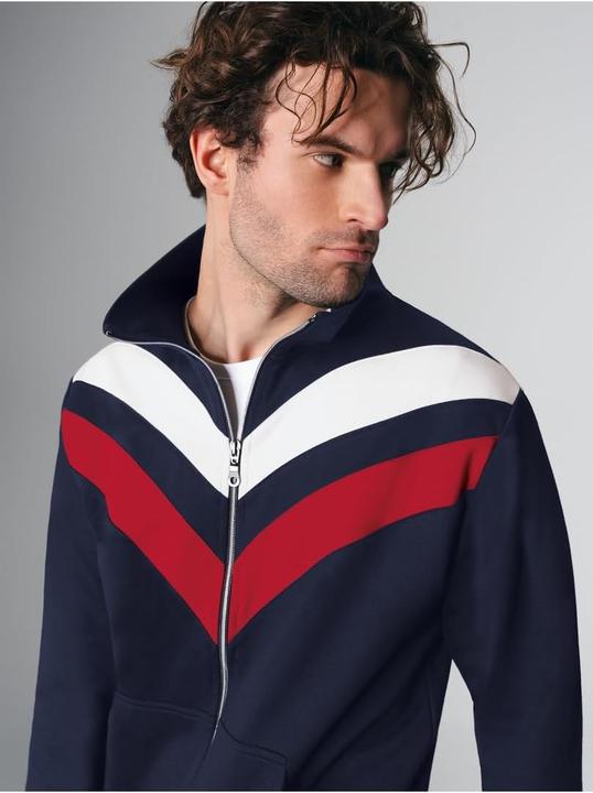 Produktbild Trigema Sweatjack met logo, Donkerblauw, 3XL (3XL)