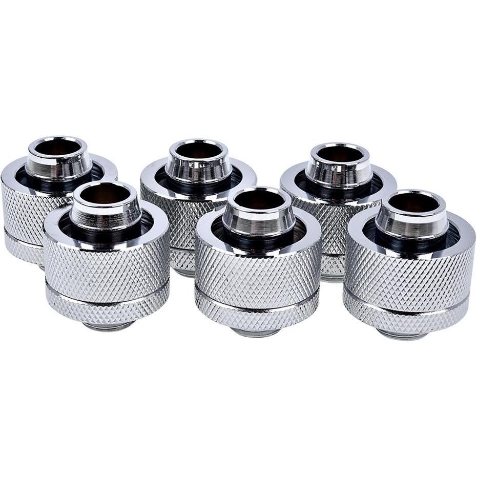 Alphacool 19/13mm Eiszapfen G1/4 - Sixpack, Wasserkühlung Anschluss, Silber