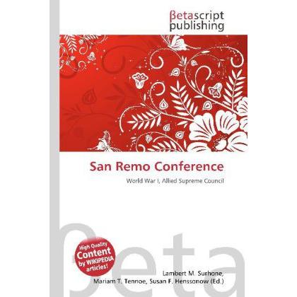 San Remo Conference, Fachbücher von Susan F. Marseken, Miriam T. Timpledon, Lambert M. Surhone