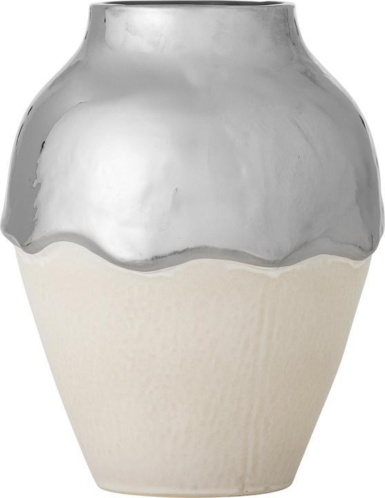 Bloomingville - Silvio Vase - Silver - Stoneware (4x)