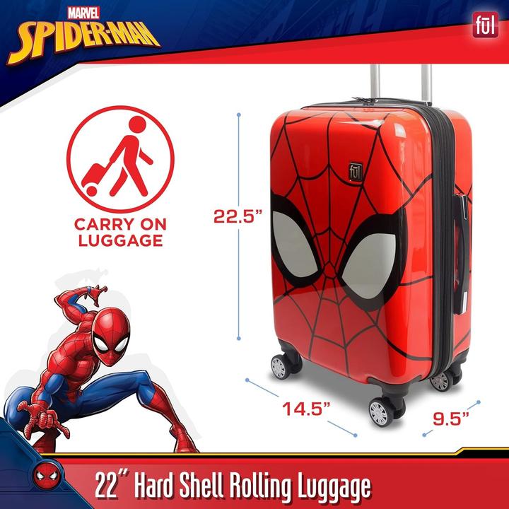 Actual product image Ful Spider-Man Big Face Hardside Carry-On