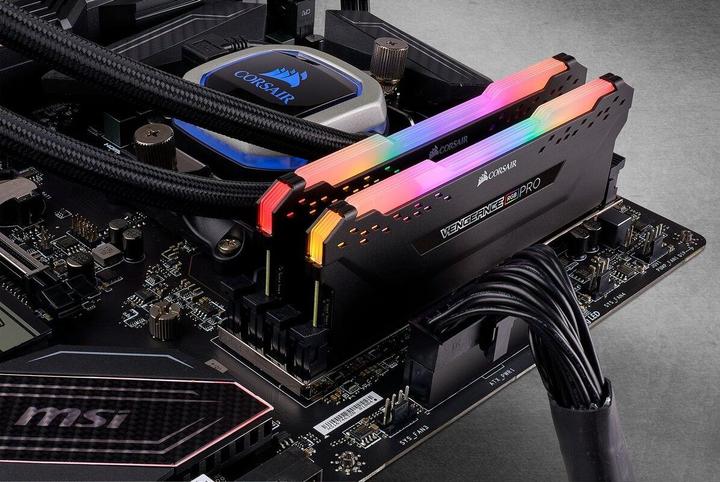 Productafbeelding Corsair Vengeance RGB Pro (2 x 16GB, 3200 MHz, DDR4 RAM, DIMM 288 pin)