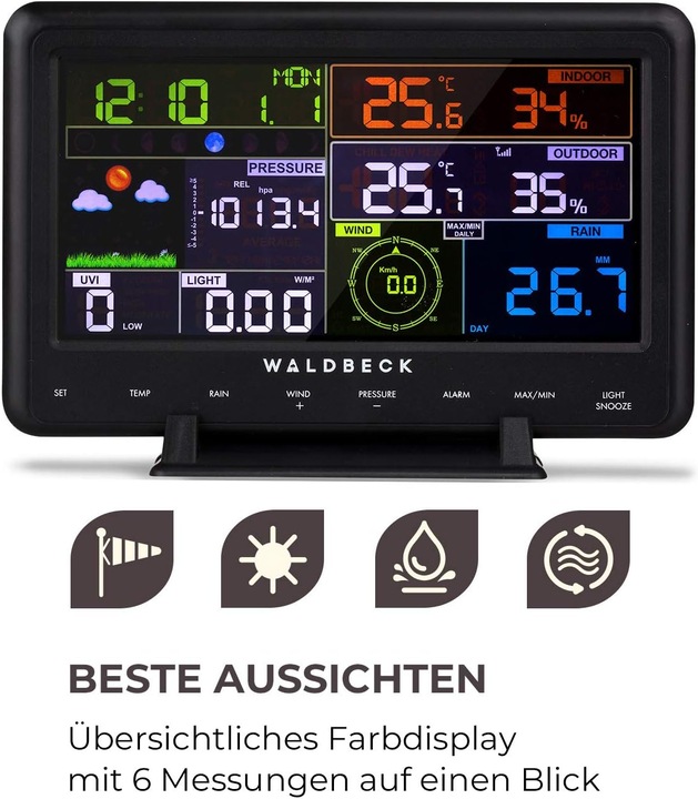 Actual product image Waldbeck Profi-Wetterstation mit App-Steuerung