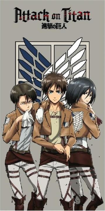 Cerdá Attack on Titan Handtuch Group 70 x 140 cm (140 x 70 cm)