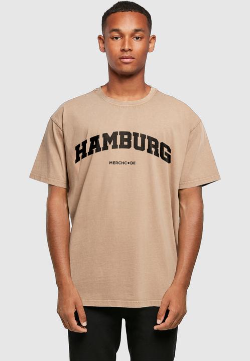 Produktbild Merchcode Hamburg Wording - Acid Washed Oversize Tee - 113015 (4XL)