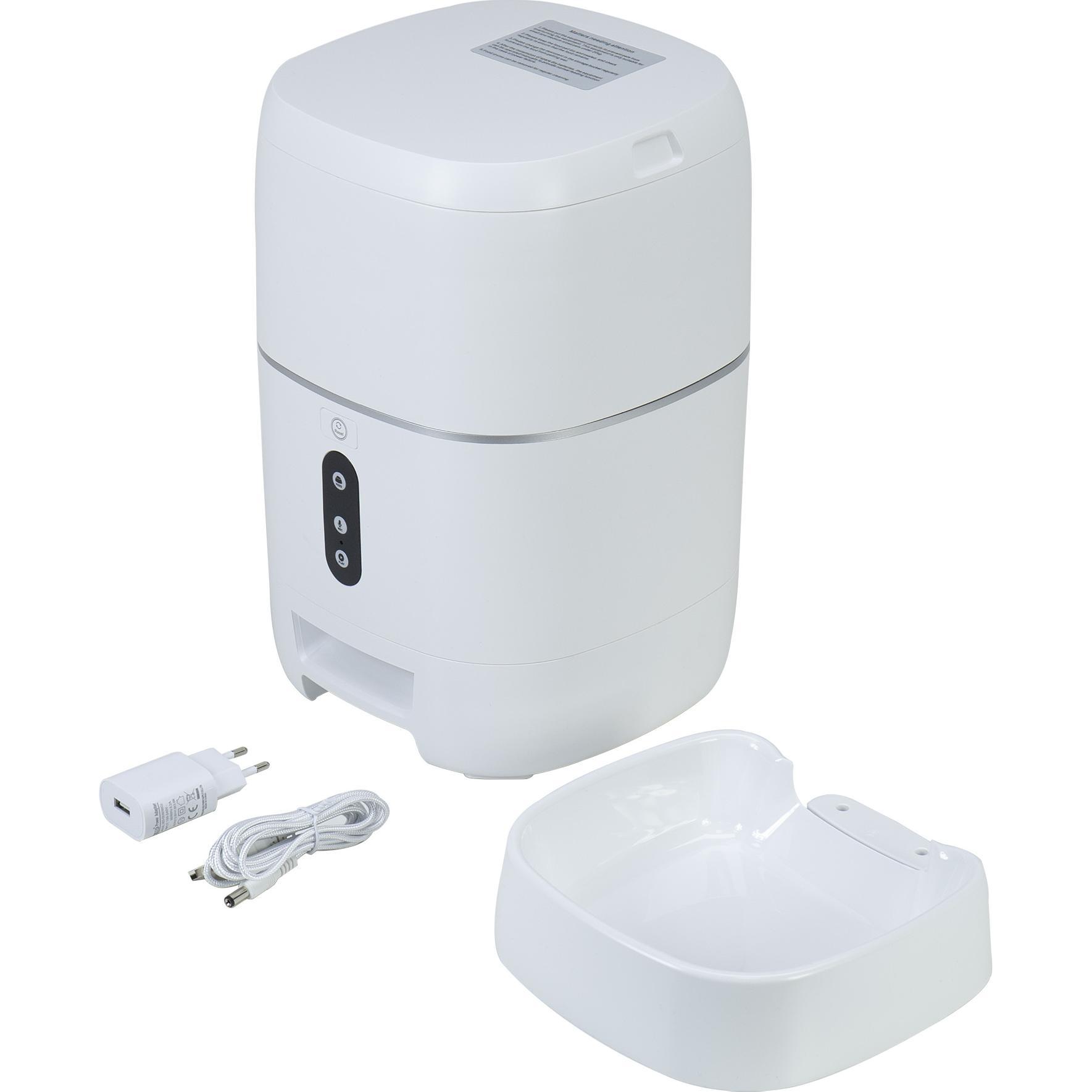 PNI MyPet PT033PF intelligente automatische voederautomaat voor huisdieren, WLAN, 3 liter (300 cl), Voerbakje