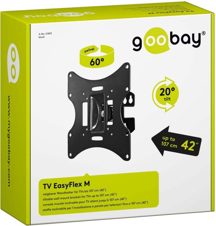 Immagine prodotto Goobay EasyFlex M (Muro, 42", 30 kg)