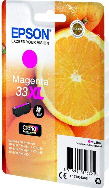 Actual product image Epson 33XL Claria Premium (M)