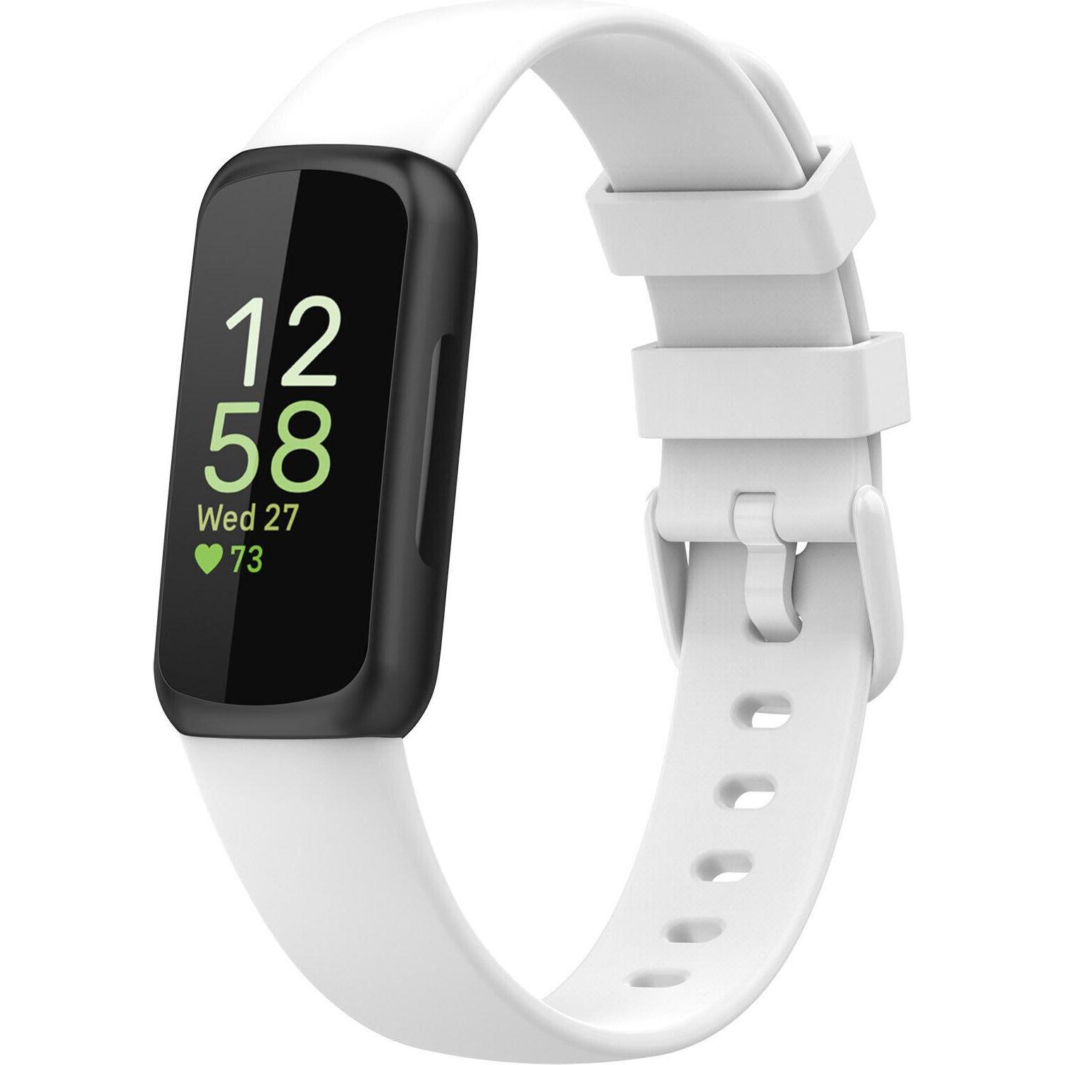 Strap-it Armband (Silikon, Inspire 3), Uhrenarmband, Weiss
