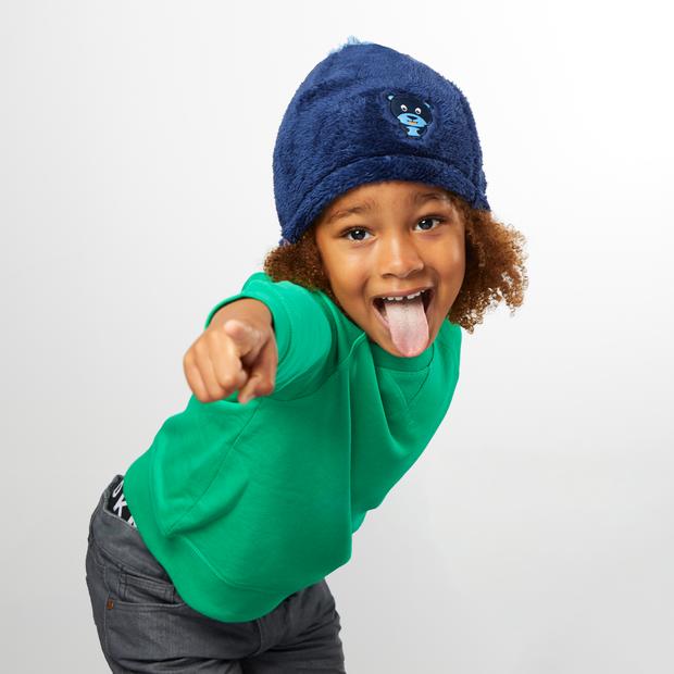 Actual product image Affenzahn Beanie Bear Recycled Fleece navy