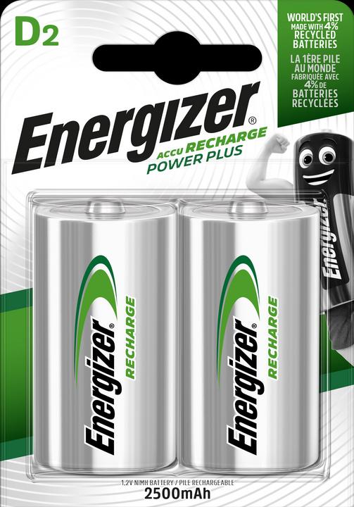 Actual product image Energizer Recharge Power Plus (2 pcs., D, 2500 mAh)