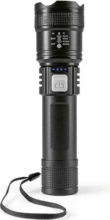 Actual product image Easymaxx Taschenlampe wiederaufladbar 3.7 V schwarz inkl. USB-Kabel (17.50 cm, 200 lm)