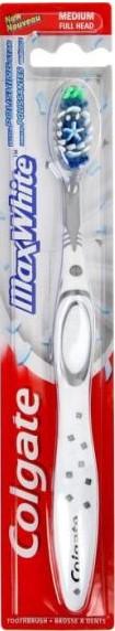Actual product image Colgate Max white, toothbrush, average, 1 piece (hit) (Medium, 1x)