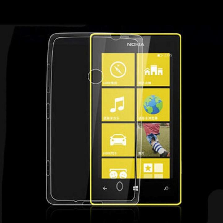 Produktbild König Design Ultra Dünn Schutzhülle Handytasche Etuis TPU für Handy Nokia Lumia 520 Transparent Klar (Nokia Lumia 520)