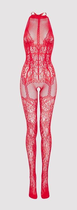 Produktbild Lovehoney Ouvert-Bodystocking aus Spitze und Netz, Farbe: Red, Grösse: One size (One Size)