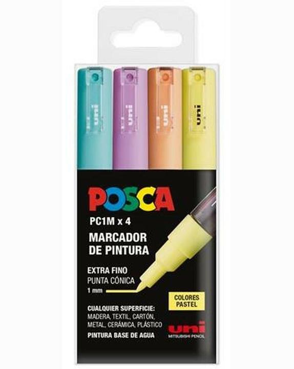 Image du produit Posca Stylo de couleur acrylique PC-1M/4C Gâteau 0,7 mm 4 pièces (4x)