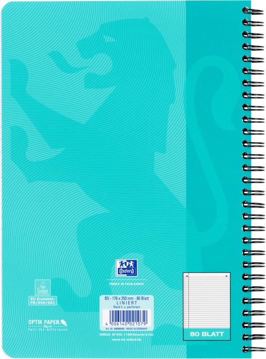 Produktbild Oxford Collegeblock Touch (B5, Blanko, Harter Einband)