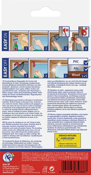Actual product image tesa Insect screen COMFORT for windows, with Velcro tape, self-adhesive, without drilling (170 x 180 cm)