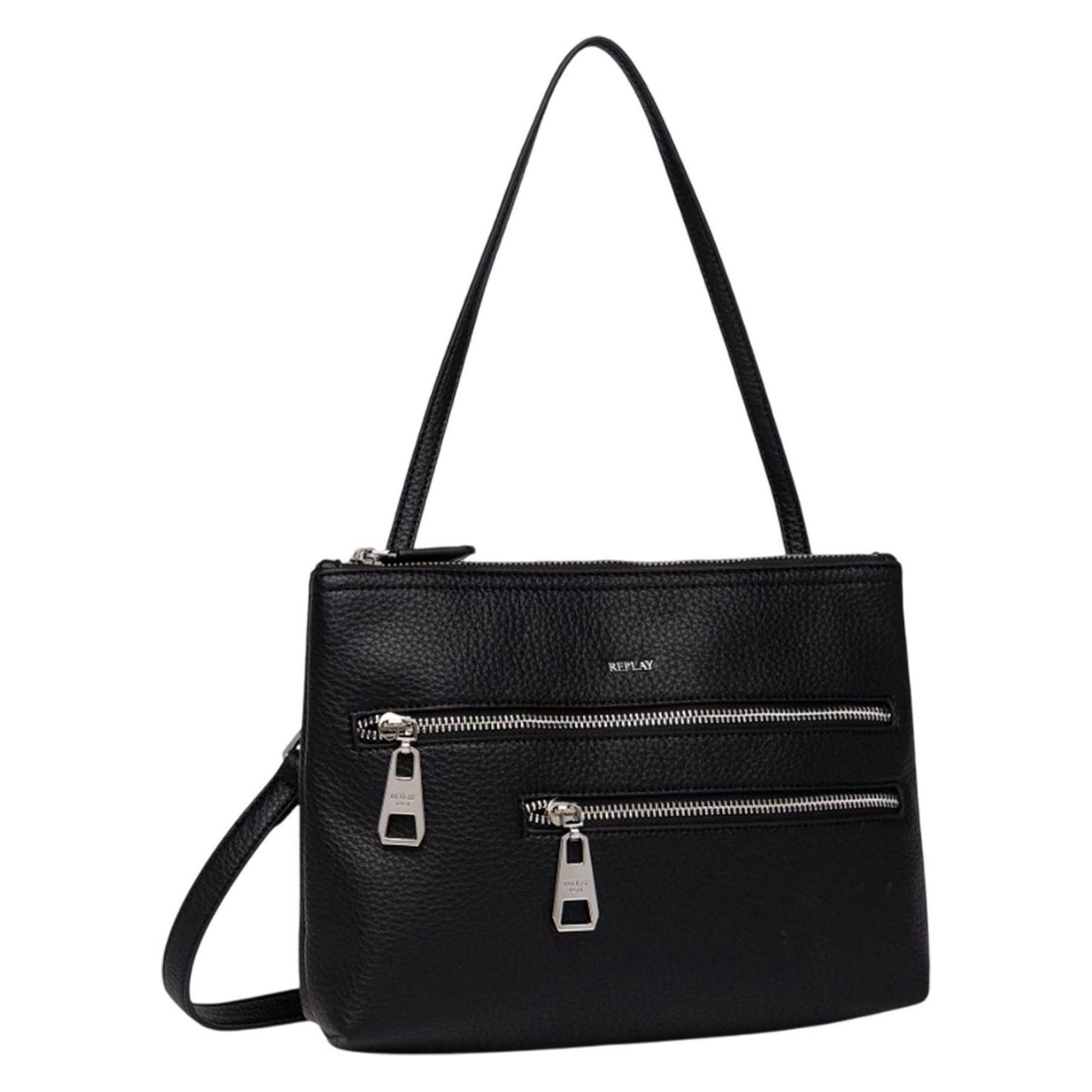 Replay, Damen, Handtasche, Shoulder Bag, Schwarz