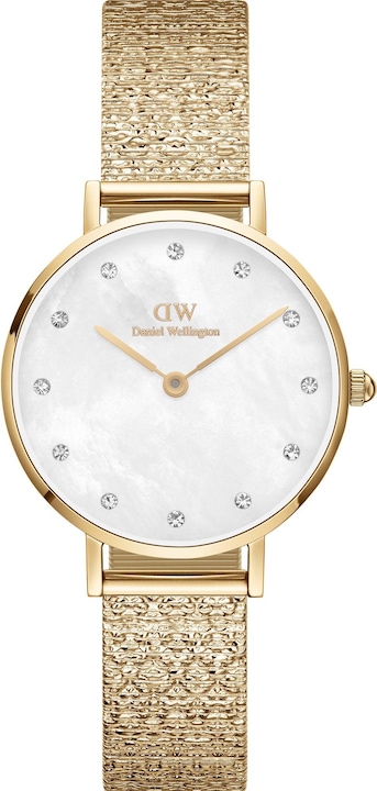 Daniel Wellington Classic Petite Lumine Pressed Piano Gold White (Analoguhr, 28 mm)