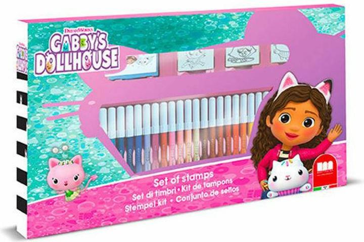 Diamond Dotz Set da colorare Gabby's Dollhouse con timbri, 41 pezzi.