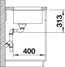 Produktbild Blanco Subline 320-U (Unterbauspüle, 35 cm, 46 cm)